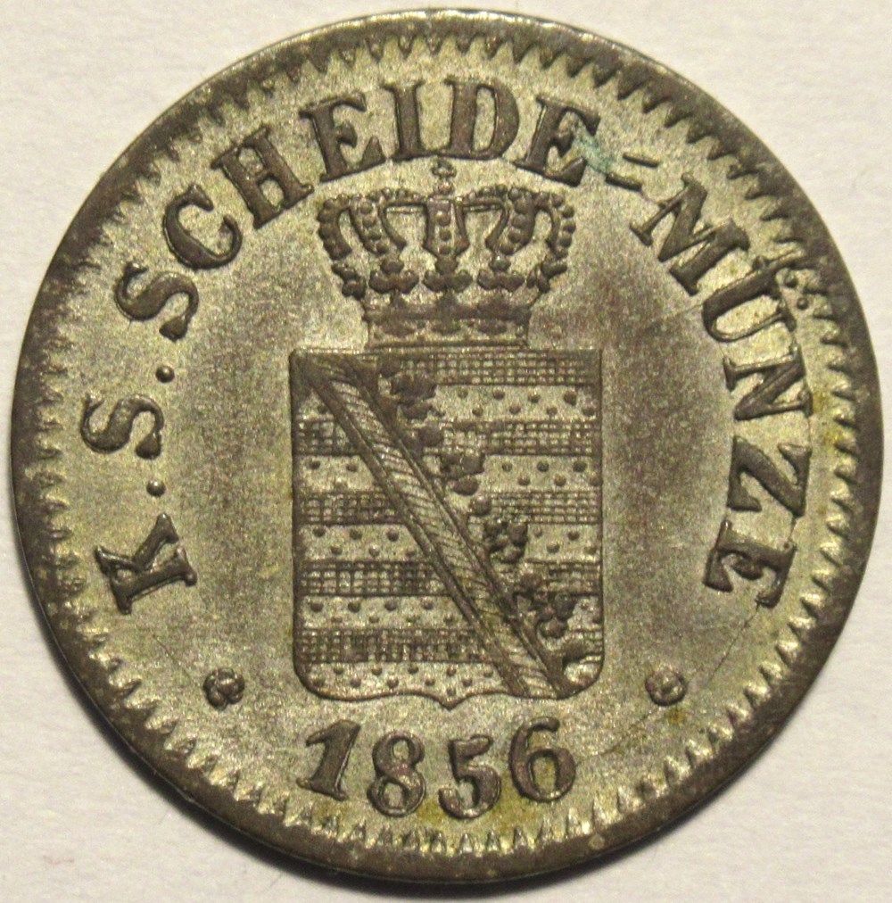 Johann I - 1 Neu-Groschen 1856, Kingdom of Saxony monnaies europe medievale saint empire romain germanique johann i 1 neu groschen 1856 kingdom of saxony
