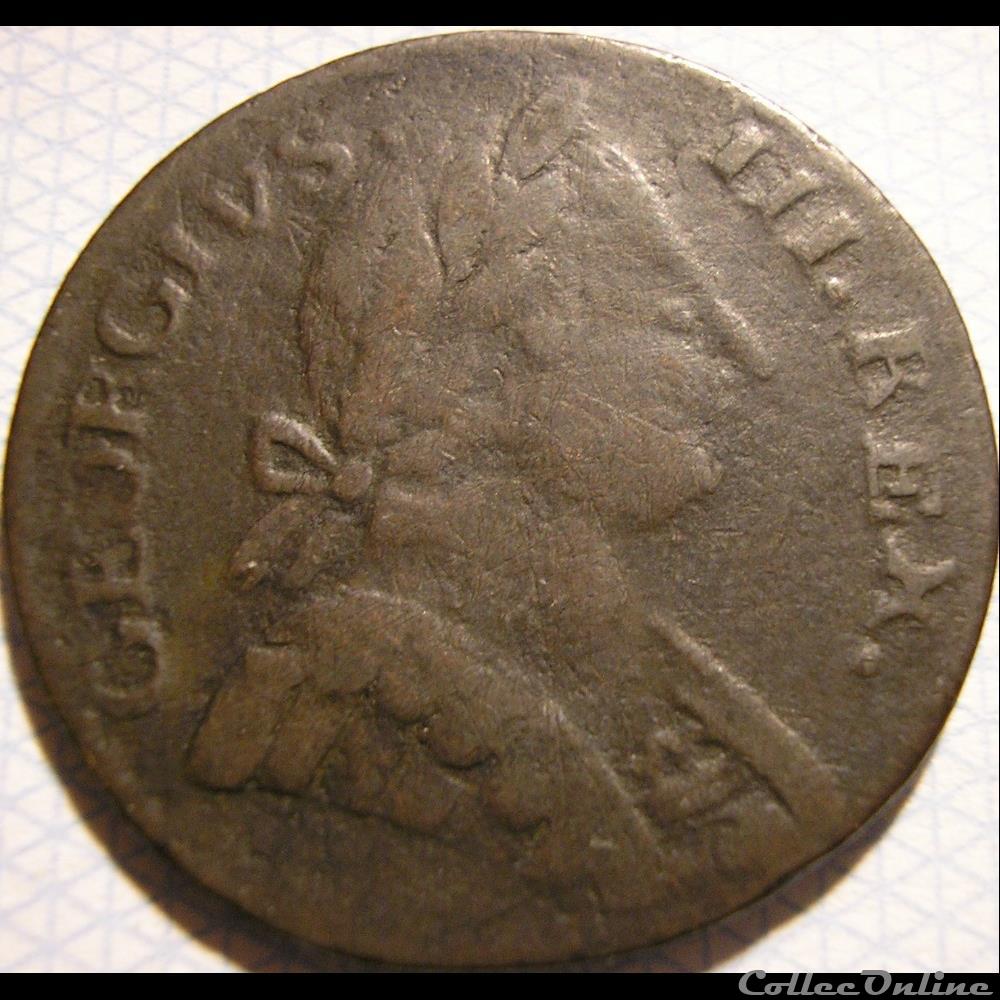 1787 Half Penny Machine Mills New York George III Coins World