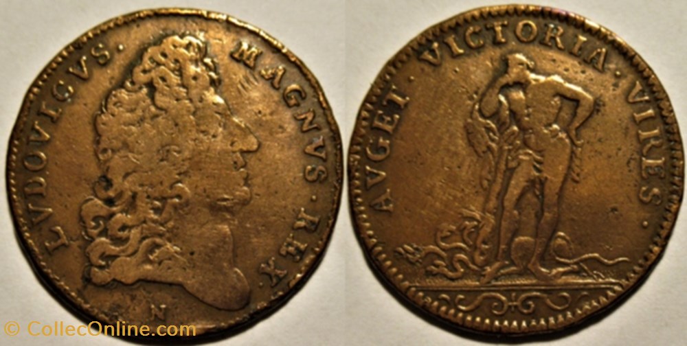Louis XIV - Jeton 1682, prise de Namur par le Maréchal de Luxembourg monnaies paranumismatique jetons poids louis xiv jeton 1682 prise de namur par le marechal de luxembourg