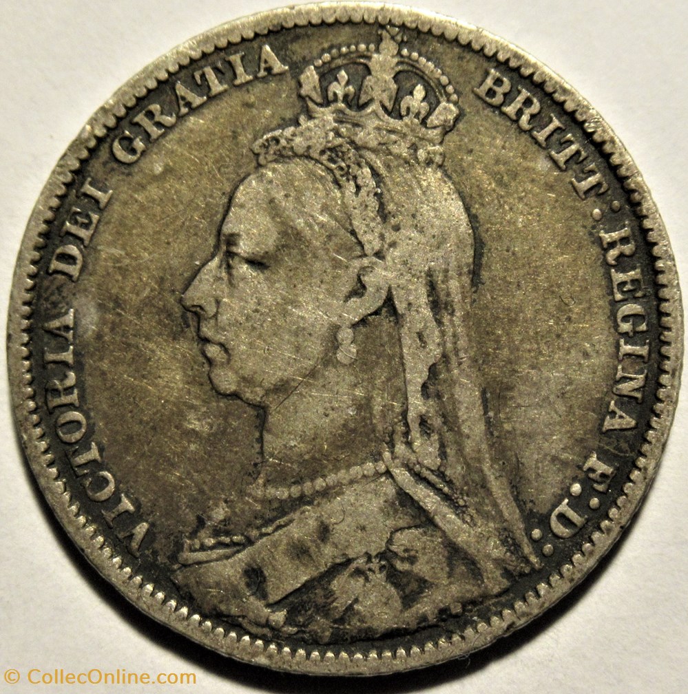 Victoria - 1 Shilling 1889 - Kingdom of Great Britain 2 monnaies monde royaume uni victoria 1 shilling 1889 kingdom of great britain