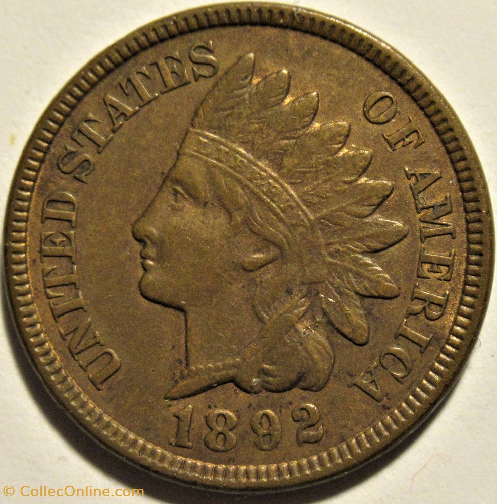 1892 One Cent monnaies monde etats unis 1892 one cent