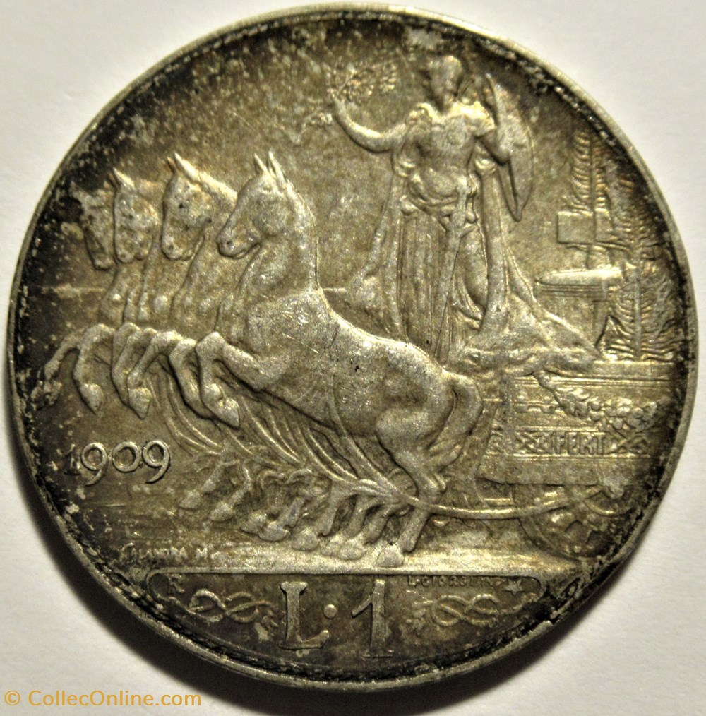 1909 Royaume d'Italie, Lira, Roma - Vittorio Emanuele III - Monnaies