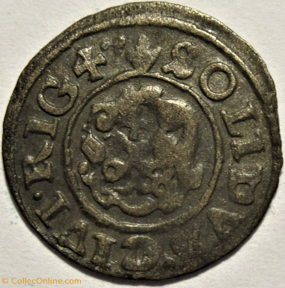 monnaies europe medievale livonie christina of sweden 1 solidus 1647 riga livonia