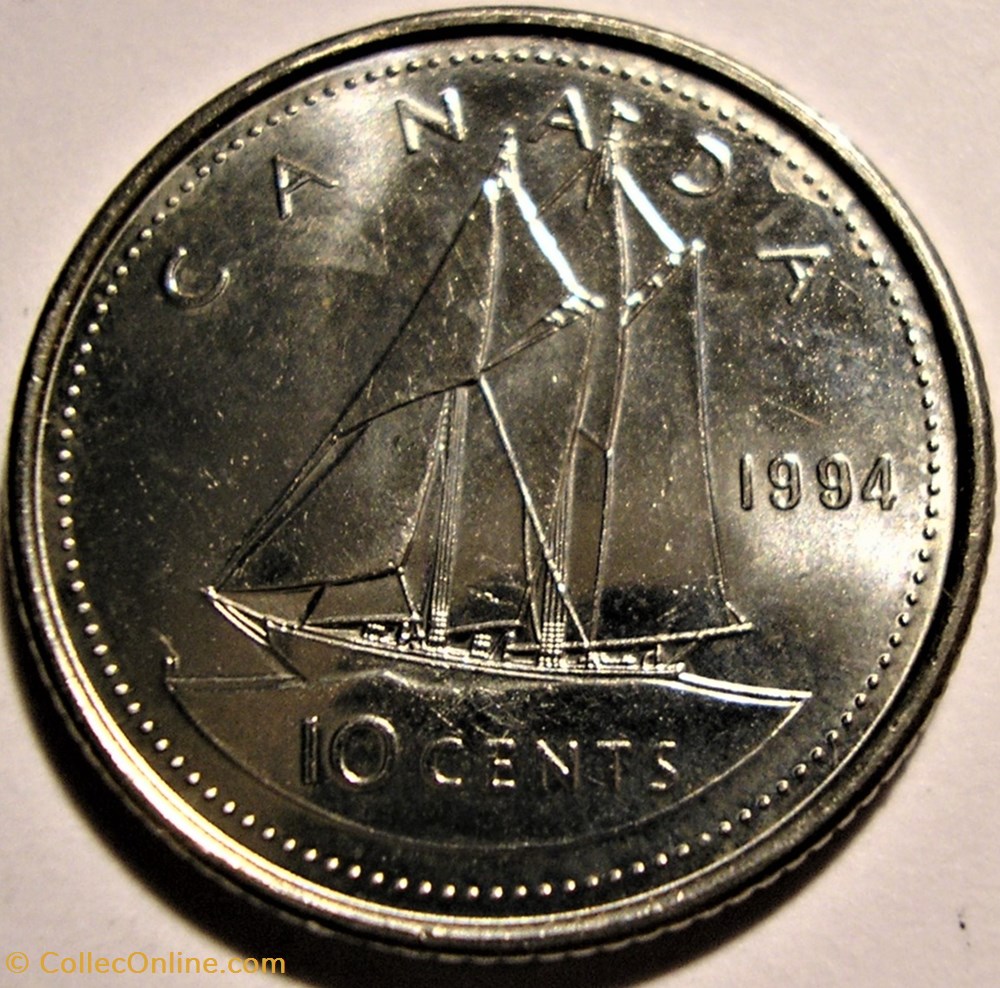 Elizabeth II - 10 Cents 1994 monnaie monde canadum elizabeth ii 10 cents 1994