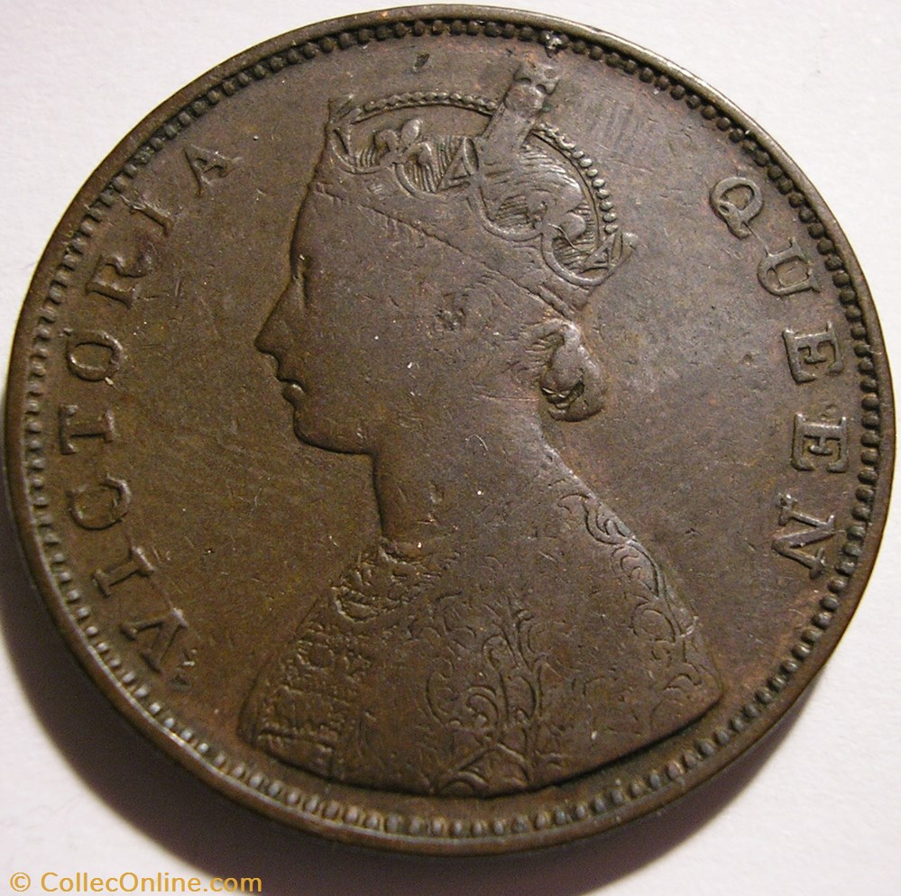 Victoria - Half Anna 1862 Bombay - British India monnaie monde inde victoria half anna 1862 bombay british india