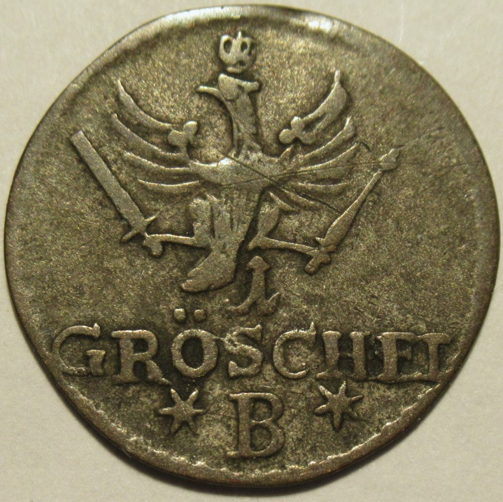 monnaies europe medievale saint empire romain germanique friedrich ii 1 groschel 1755 breslau silesia