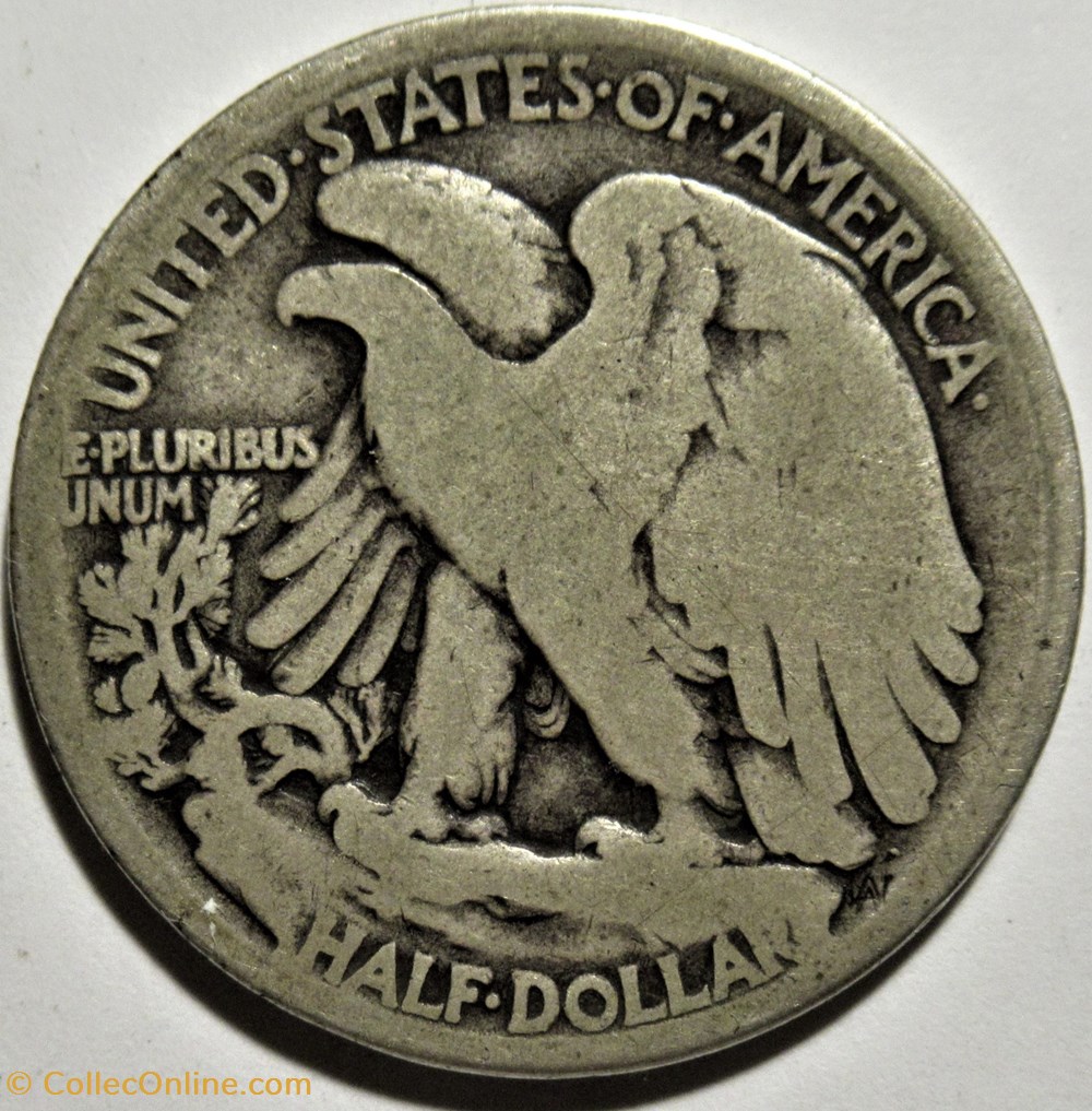 1917 Denver Half $ - D Obverse monnaies monde etats unis 1917 denver half d obverse