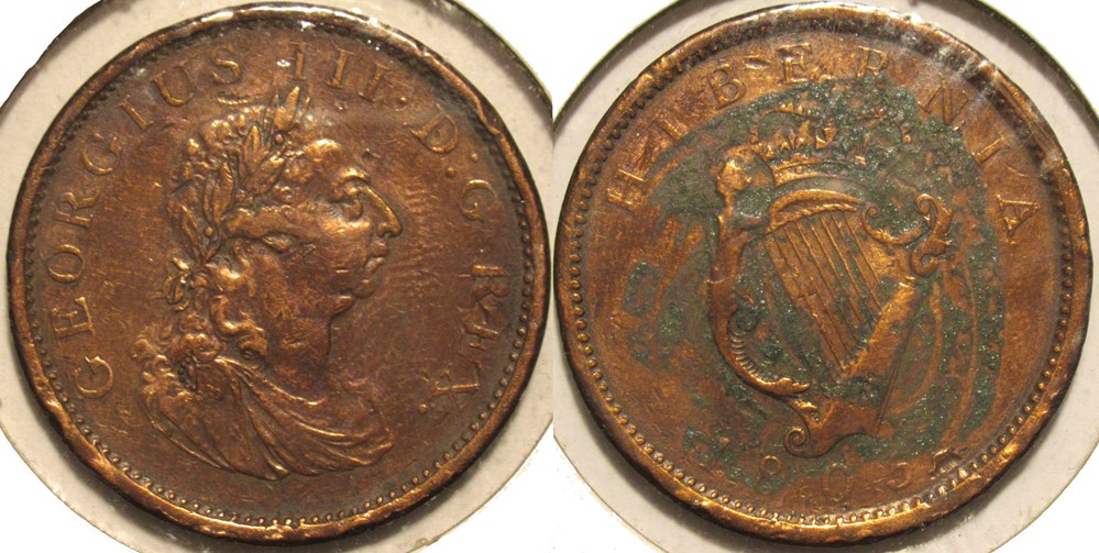 George III - One Penny 1805 Ireland monnaies monde royaume uni george iii one penny 1805 ireland