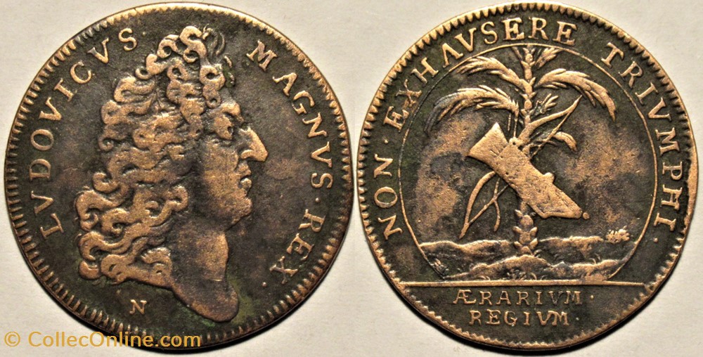 Louis XIV - 1685, Jeton du Trésor Royal monnaies paranumismatique jetons poids louis xiv 1685 jeton du tresor royal