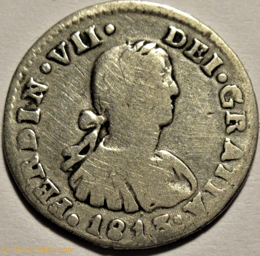monnaies monde mexique 1813 mexico real fernando vii de espana