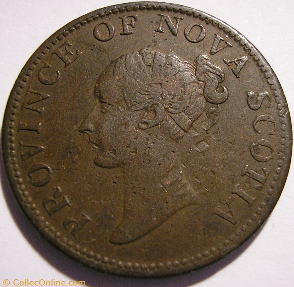 Victoria - HalfPenny 1843 - Nova Scotia monnaie monde canadum victoria halfpenny 1843 nova scotia