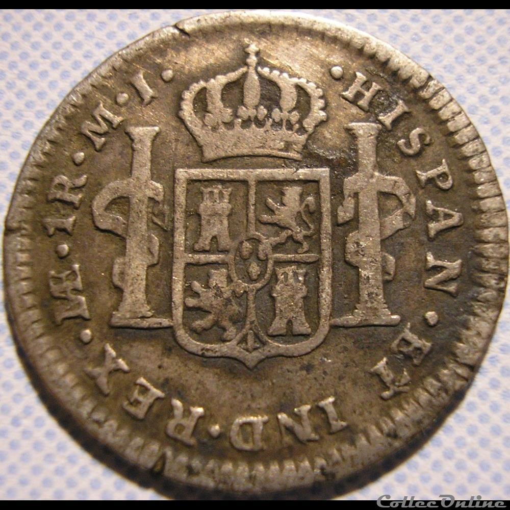 monnaie monde perou peru 1 real 1775 lima carlos iii de espana