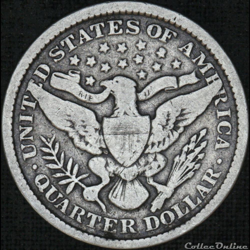1898 Quarter Dollar monnaie monde etat uni 1898 quarter dollar
