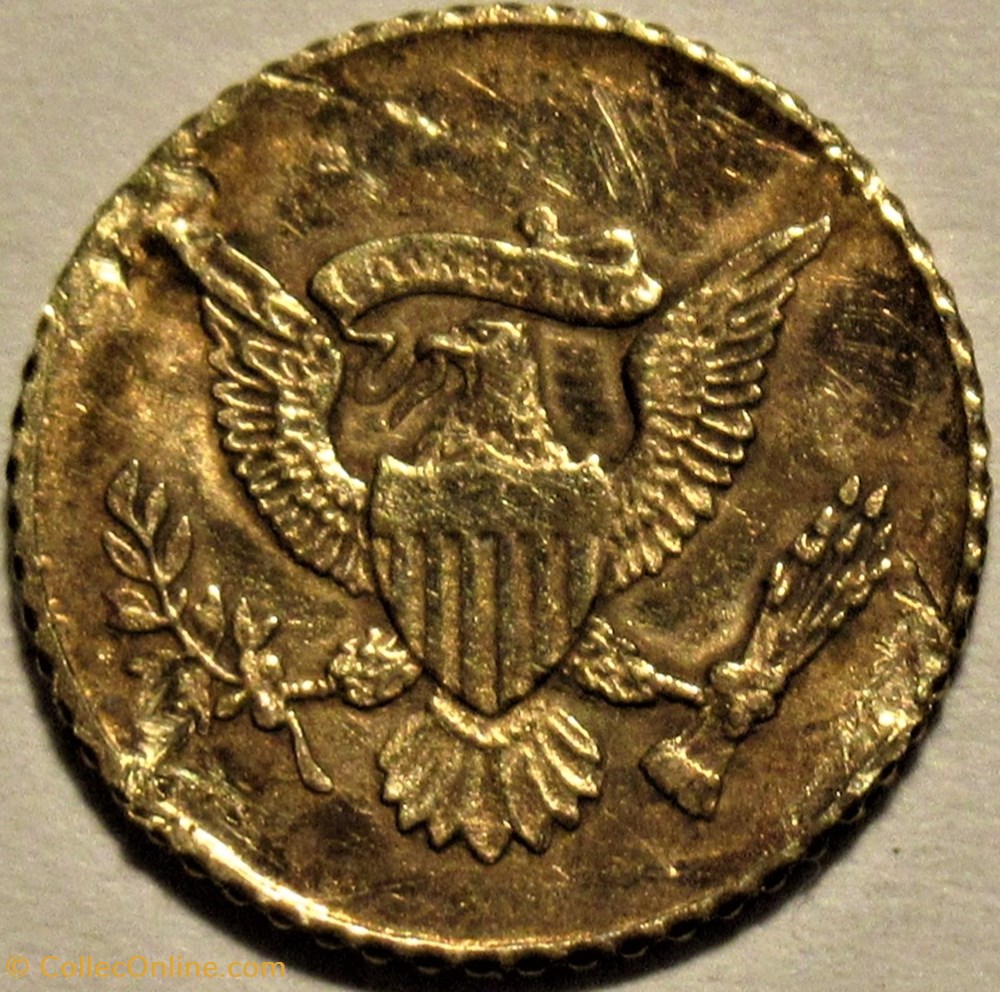 Great Seal of the United States & St George Gold Token 1949 2 monnaies jetons mereaux great seal of the united states st george gold token 1949