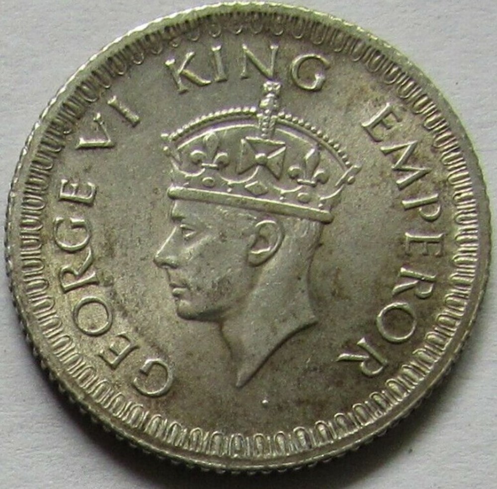 George VI - 1/4 Rupee 1942 Calcutta - British India monnaies monde inde george vi 1 4 rupee 1942 calcutta british india