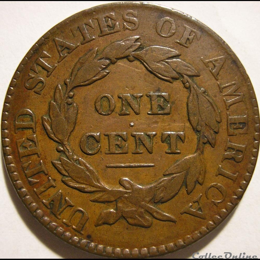 monnaie monde etat uni 1828 one cent