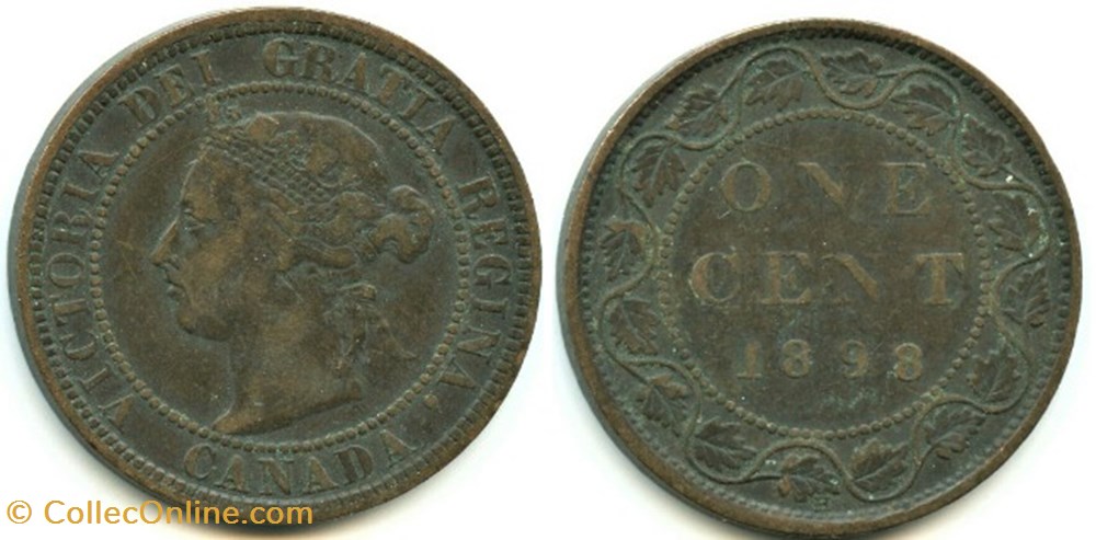 Victoria - One Cent 1898 monnaies monde canada victoria one cent 1898