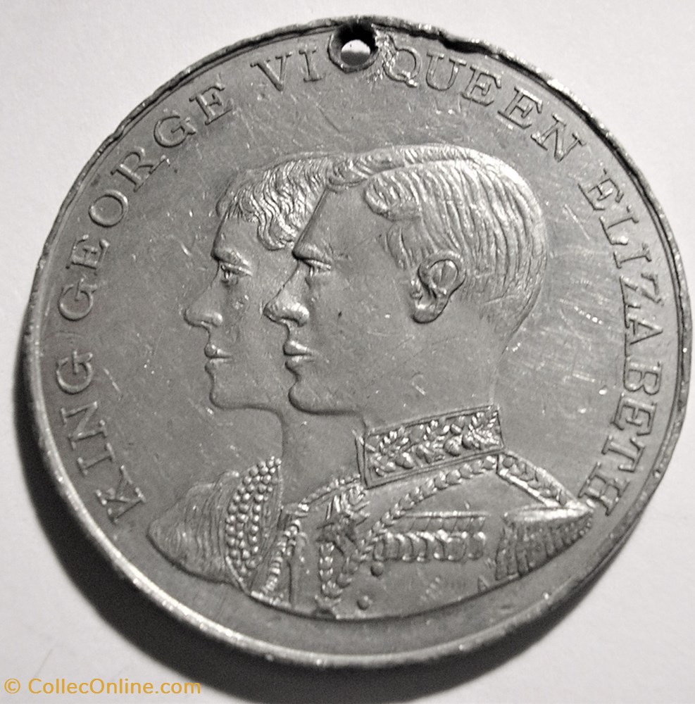 George VI & Elizabeth - 1937 Coronation Medallion 2 medaille royaume uni george vi elizabeth 1937 coronation medallion