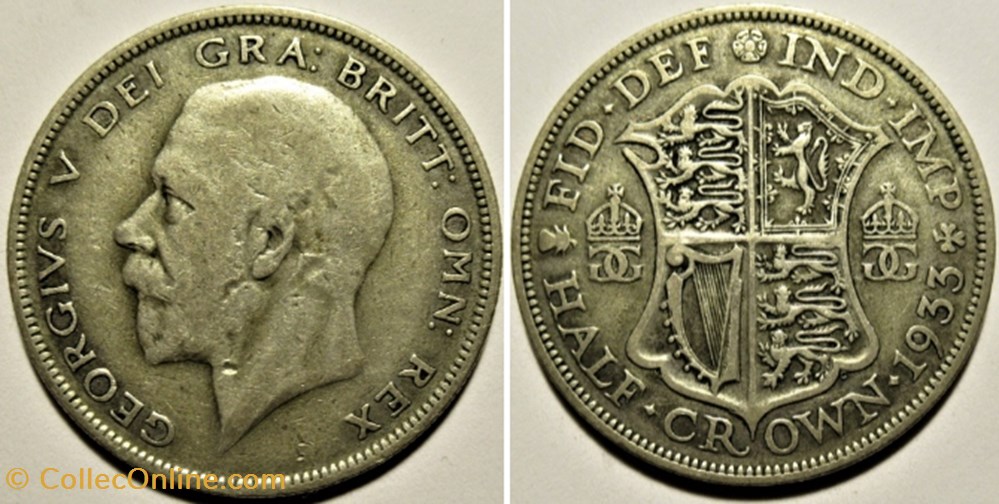 monnaies monde royaume uni george v half crown 1933 great britain