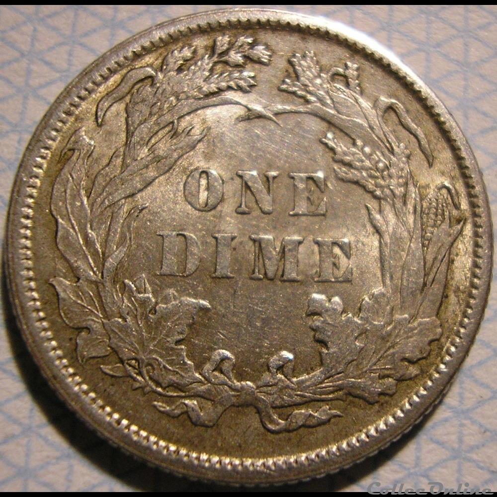 1883 Dime / 10 Cents 2 monnaies monde etats unis 1883 dime 10 cents
