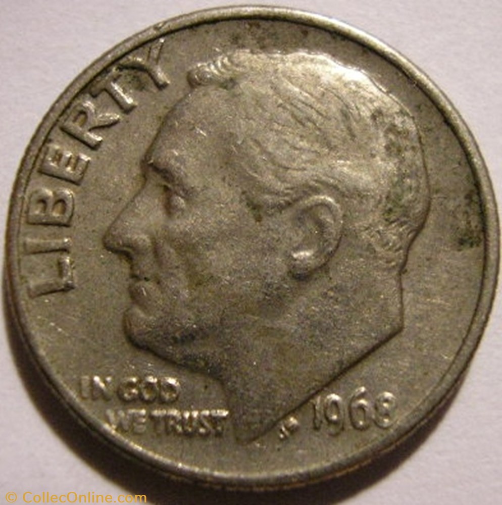 1968 Dime monnaies monde etats unis 1968 dime
