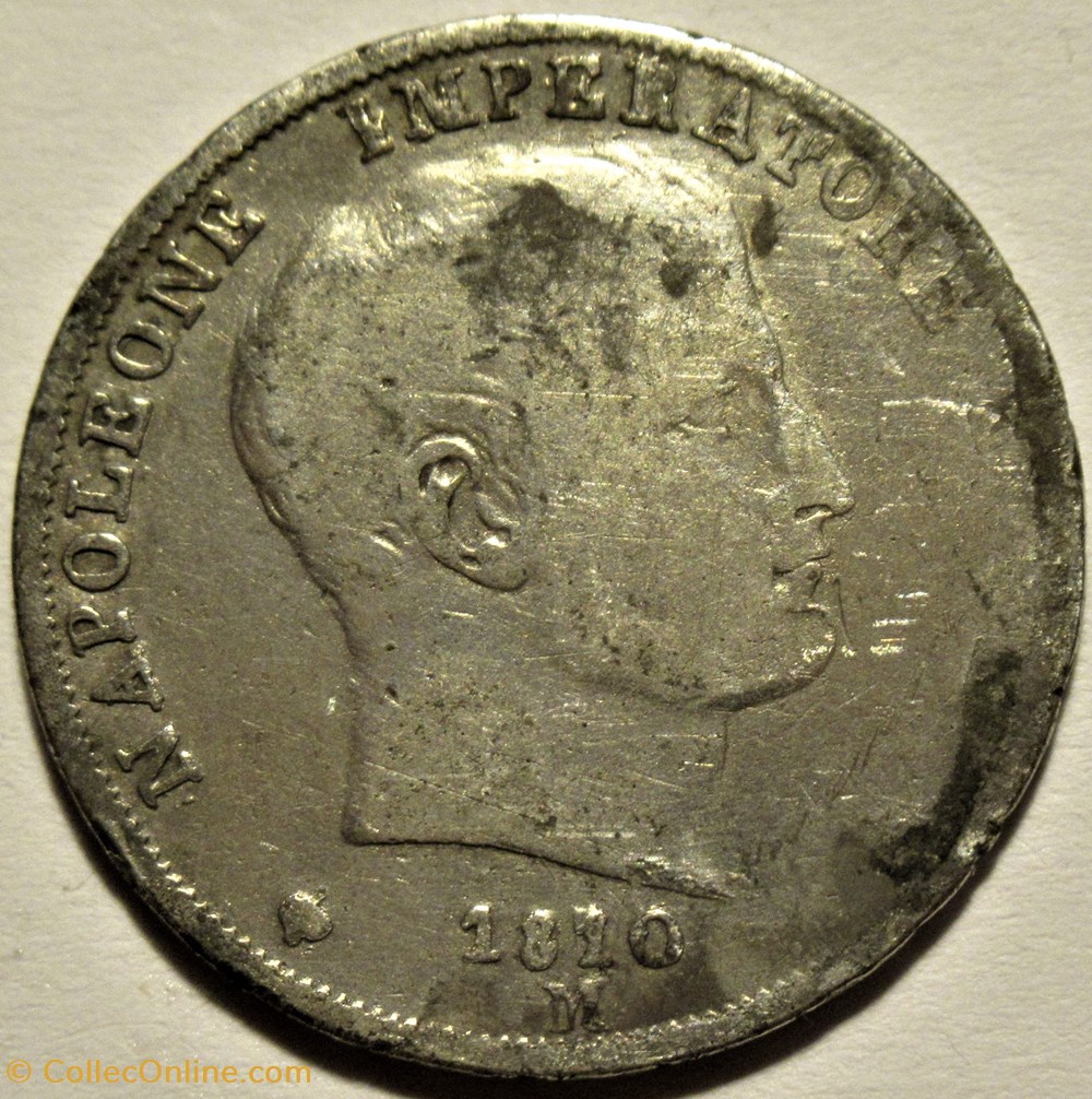 monnaies monde italie 1810 milano regno italia 1 lira napoleone i
