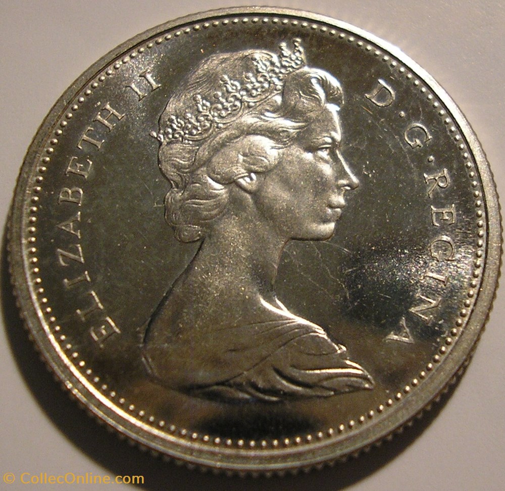 Elizabeth II - 25 Cents 1965 3 monnaie monde canadum elizabeth ii 25 cents 1965