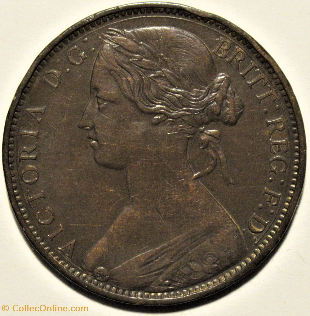Victoria - One Penny 1861 - Kingdom of Great Britain (var) monnaies monde royaume uni victoria one penny 1861 kingdom of great britain var
