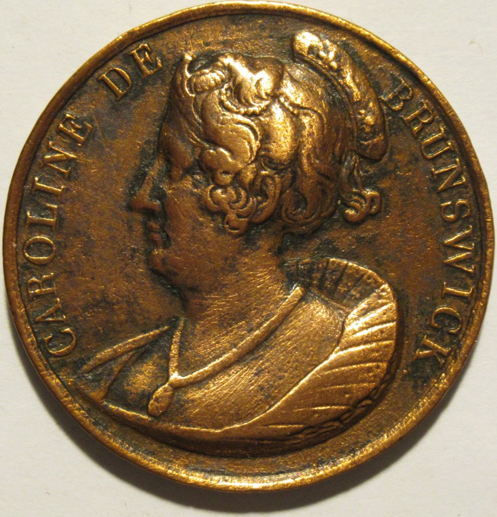 monnaies paranumismatique jetons poids caroline of brunswick queen consort ca 1821 medal great britain
