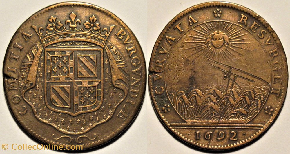 monnaies paranumismatique jetons poids louis xiv jeton 1692 etats de bourgogne