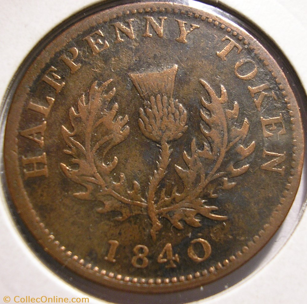 Victoria - HalfPenny 1840 - Nova Scotia monnaies monde canada victoria halfpenny 1840 nova scotia