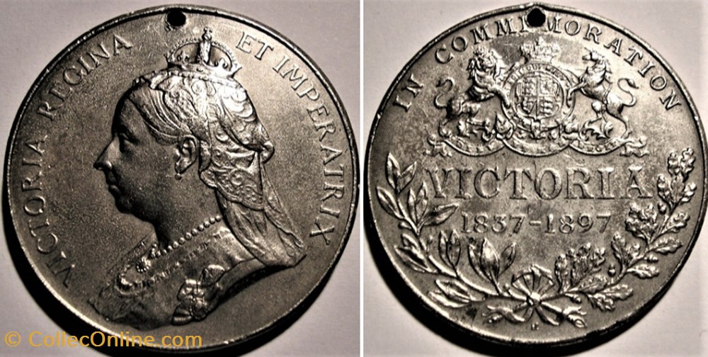 Victoria - 1897 Diamond Jubilee Medallion Heaton - UK - Medals