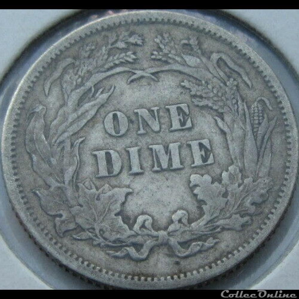 1891 Dime / 10 Cents monnaies monde etats unis 1891 dime 10 cents