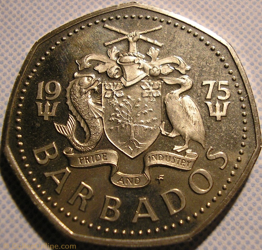 Barbados - One Dollar 1975 4 monnaies monde barbade barbados one dollar 1975