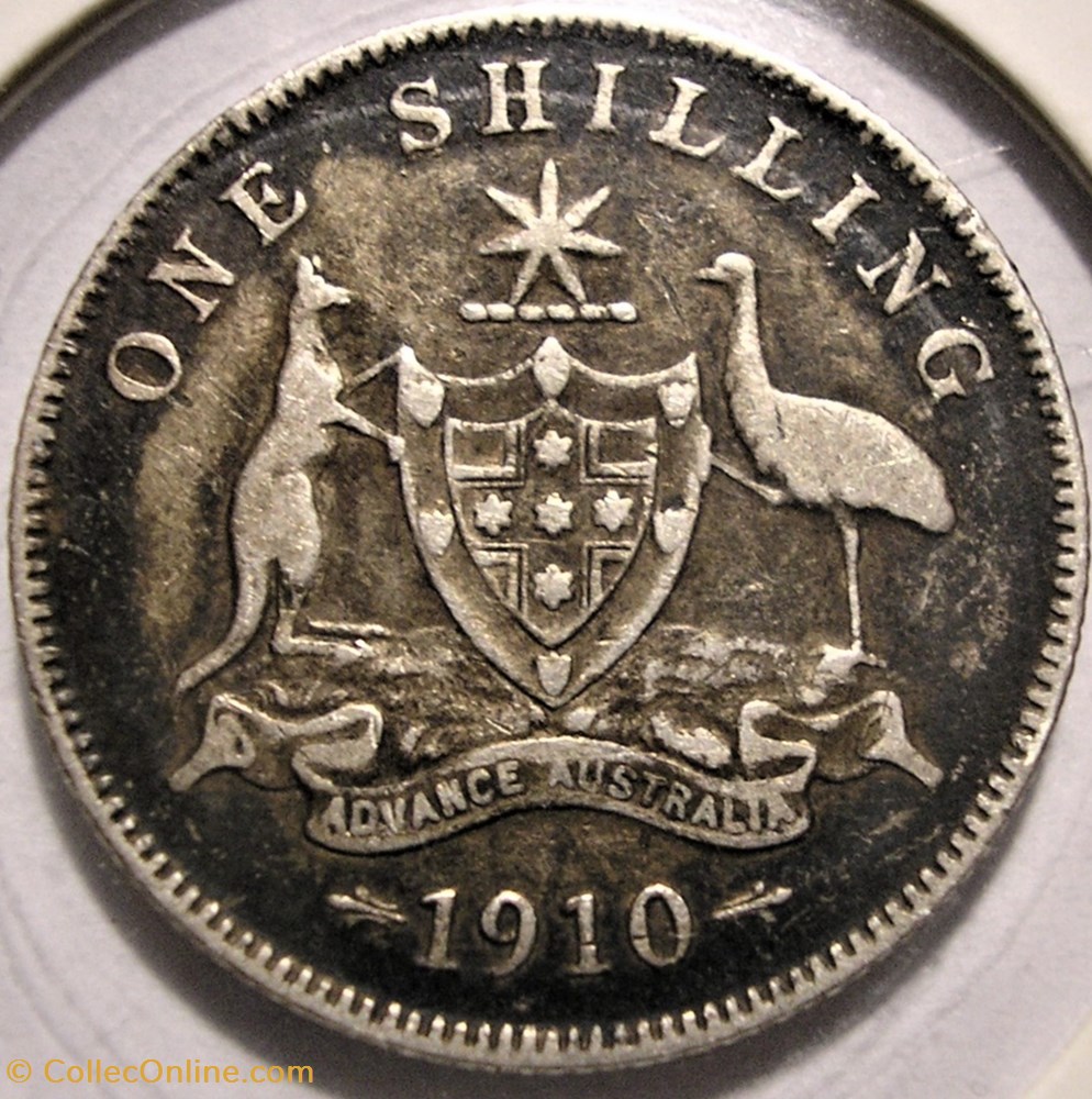 Edward VII - One Shilling 1910 - Australia monnaies monde australie edward vii one shilling 1910 australia
