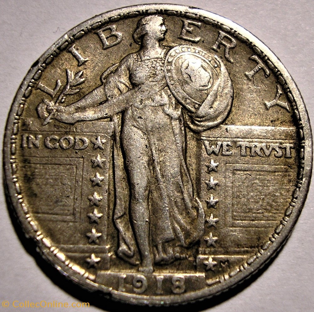 1918 Quarter Dollar monnaie monde etat uni 1918 quarter dollar