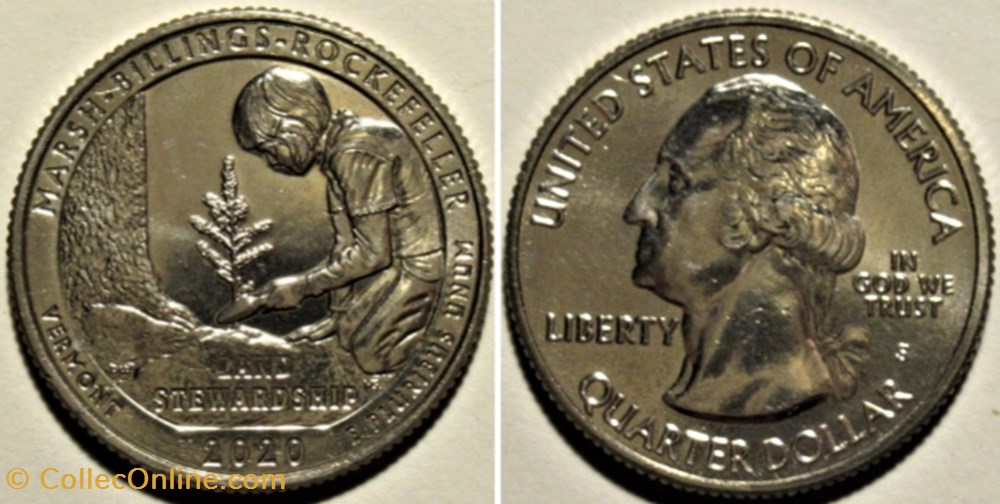 National Historical Park - 2020 S Quarter Dollar - Vermont State monnaies monde etats unis national historical park 2020 s quarter dollar vermont state