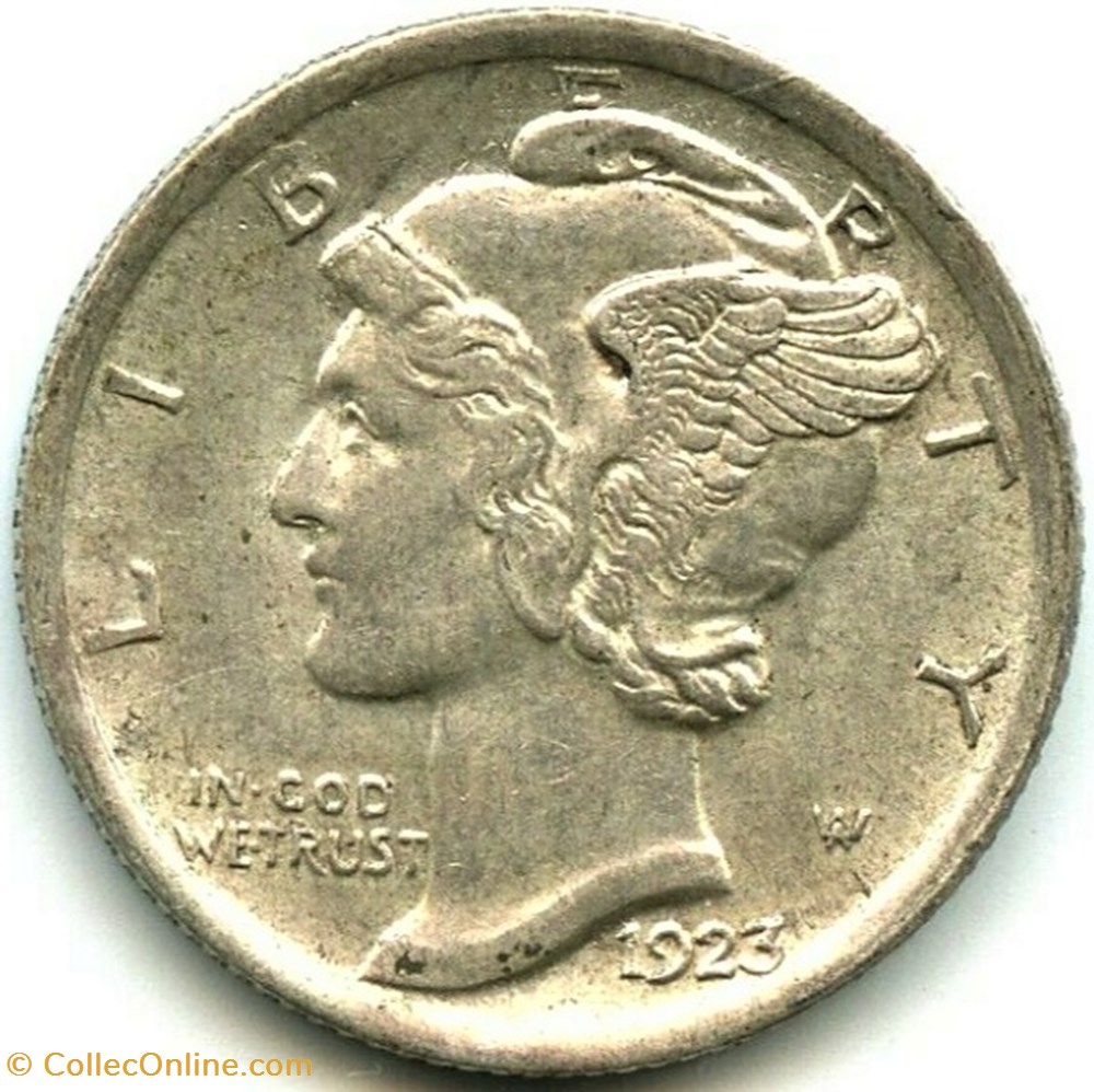 1923 Dime monnaies monde etats unis 1923 dime