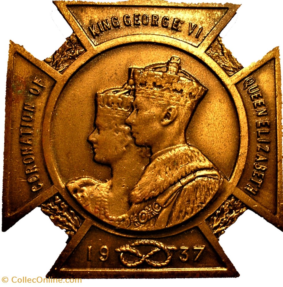 George VI & Elizabeth - 1937 Coronation Medal, Borough of Bromwich - UK 2 medaille royaume uni george vi elizabeth 1937 coronation medal borough of bromwich uk