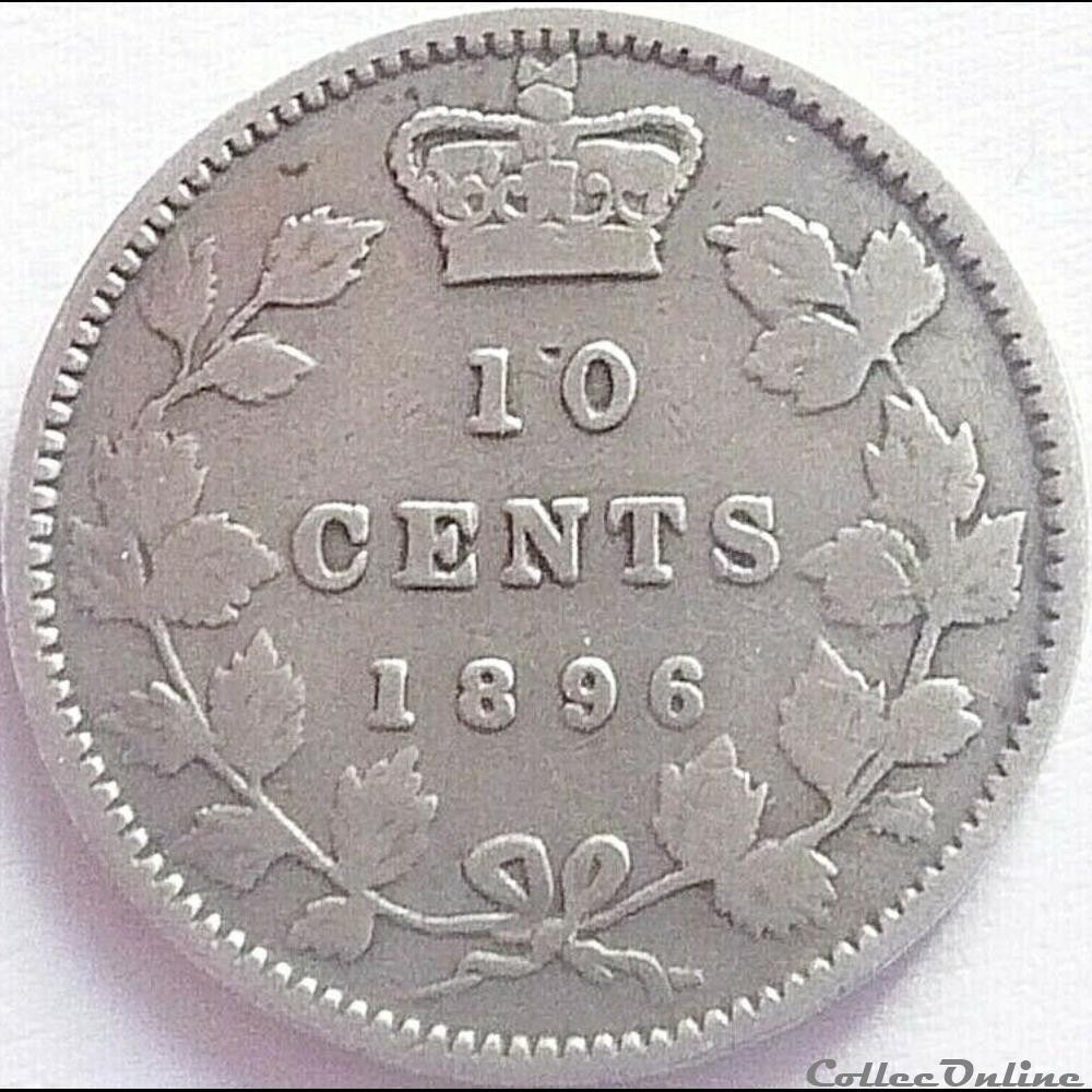monnaies monde canada victoria 10 cents 1896