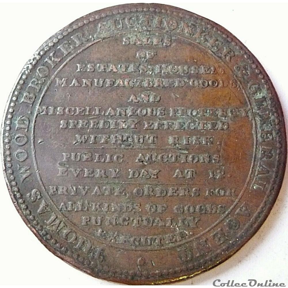 monnaie monde royaume uni 1811 halfpenny thomas wood middlesex ex 2