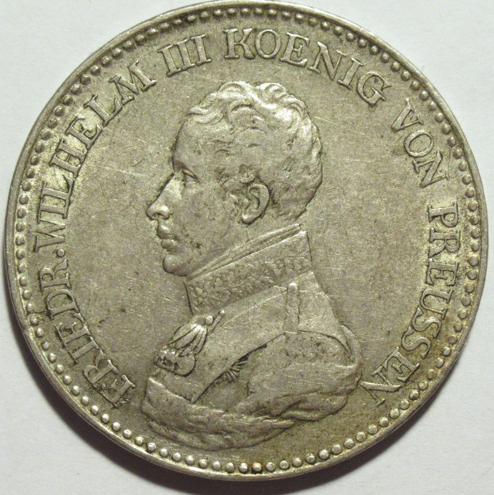 monnaies europe medievale saint empire romain germanique friedrich wilhelm iii 1 thaler 1818 dusseldorf kingdom of prussia