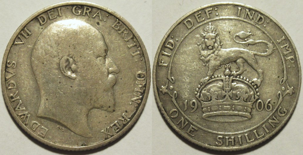 Edward VII - One Shilling 1906 United Kingdom of G.B. monnaies monde royaume edward vii one shilling 1906 united kingdom of g b
