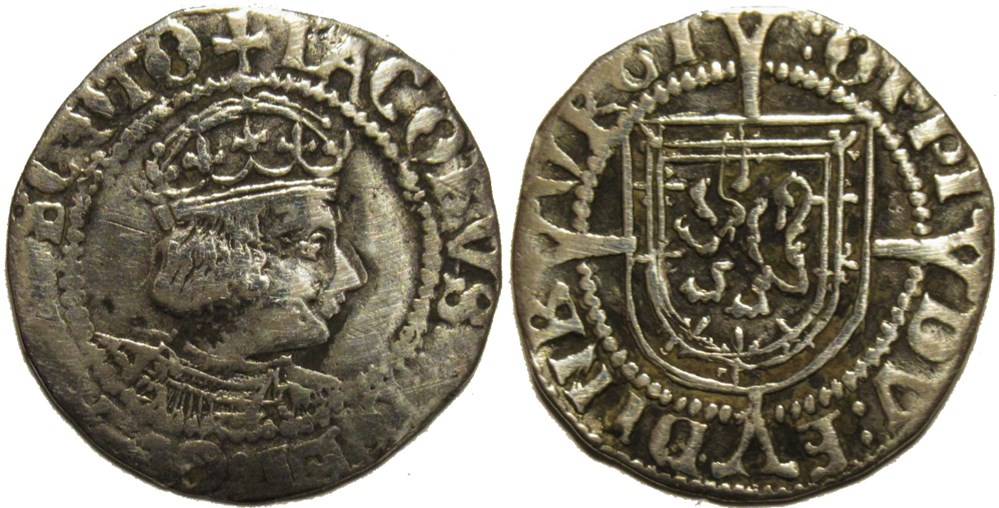 James V Stuart - 1/3 Groat c.1513/1542 - Kingdom of Scotland monnaies europe medievale royaume ecosse james v stuart 1 3 groat c 1513 1542 kingdom of scotland