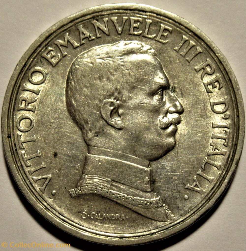 1914 Royaume d'Italie, 2 Lire, Roma - Vittorio Emanuele III (ex.2) 2 monnaies monde 1914 royaume italie 2 lire roma vittorio emanuele iii ex 2