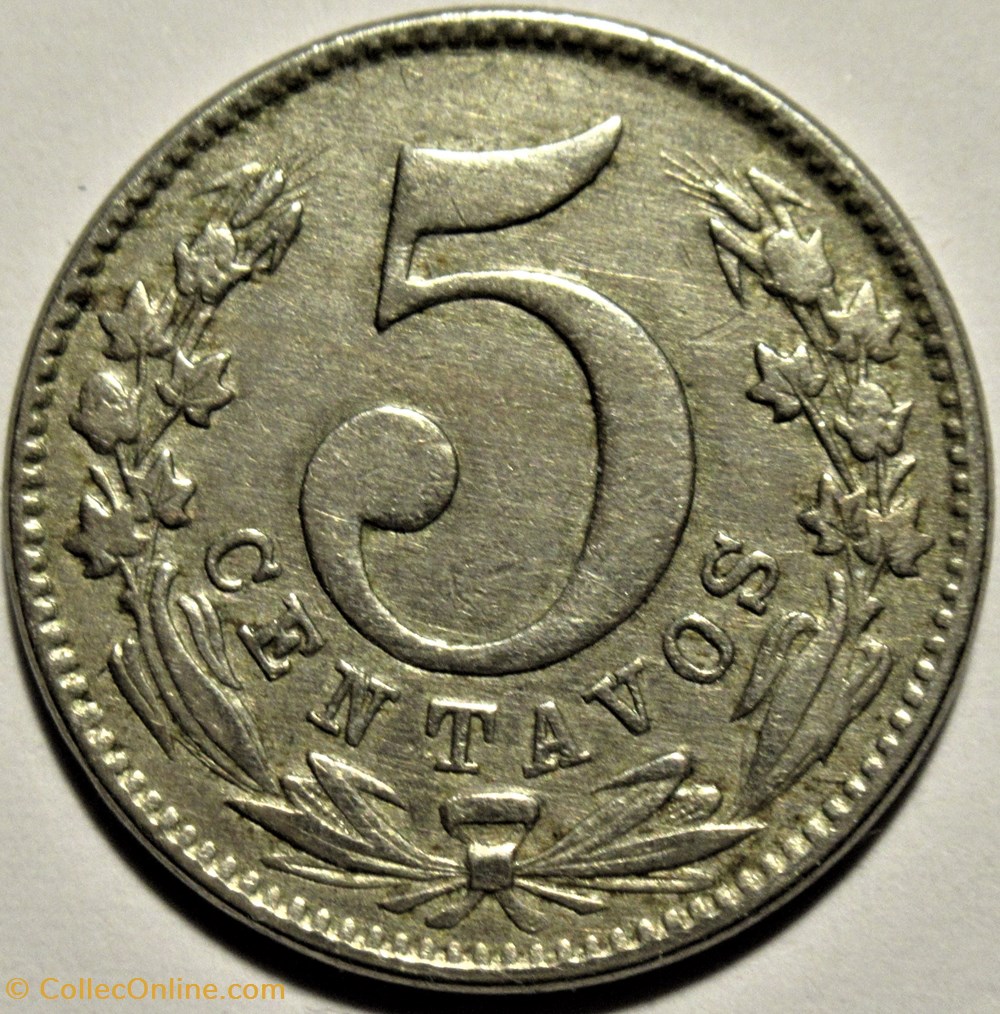 5 Centavos 1886 3 monnaies monde colombie 5 centavos 1886