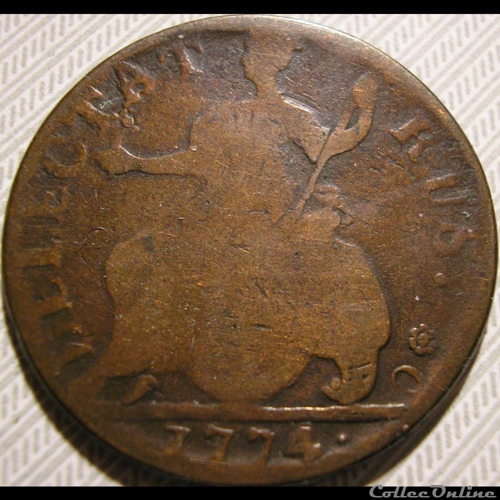 monnaie monde royaume uni 1774 george iii ii rules half penny delectat rus