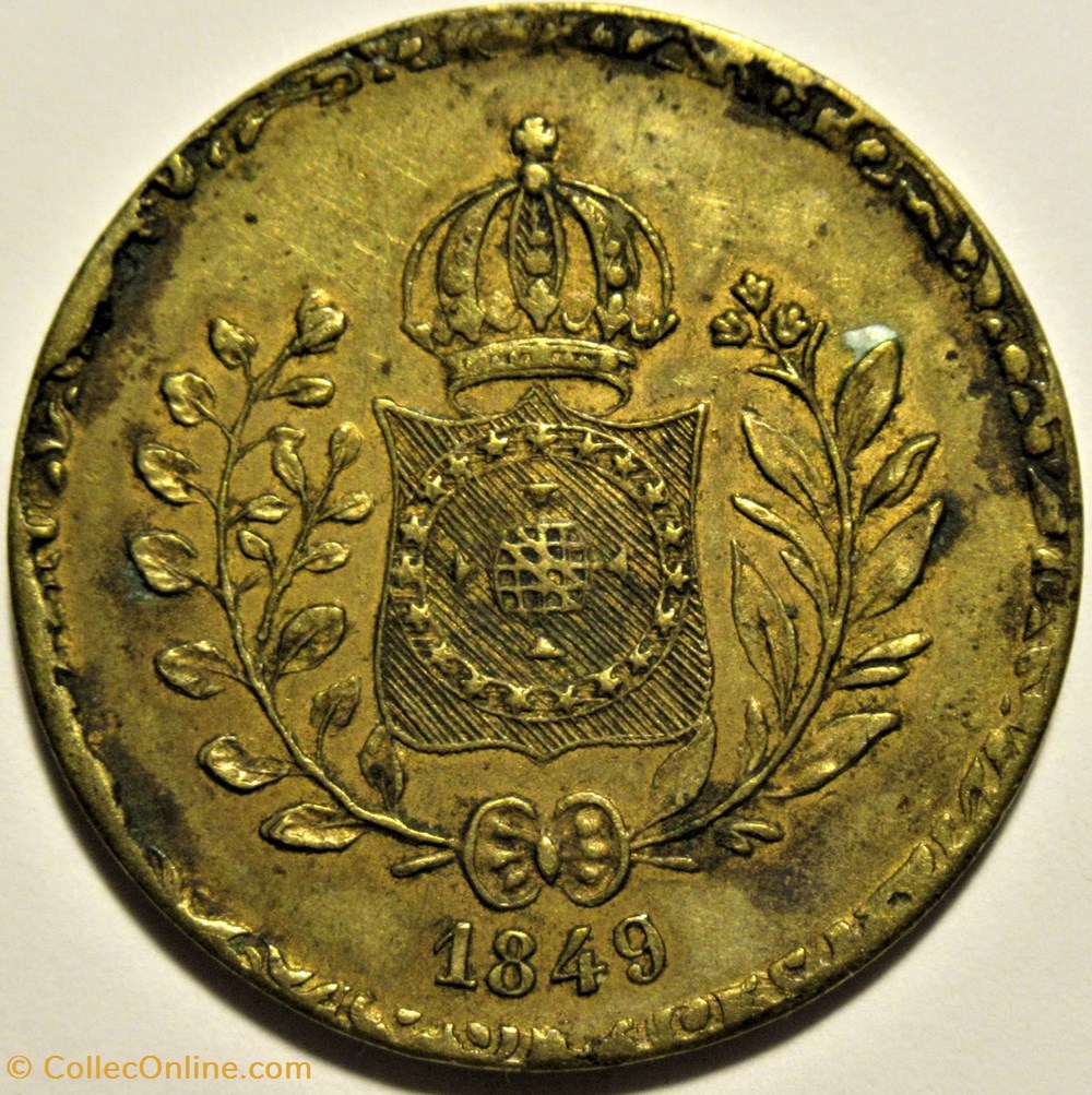 medailles bresil 1849 pedro ii teresa cristina empire of brazil
