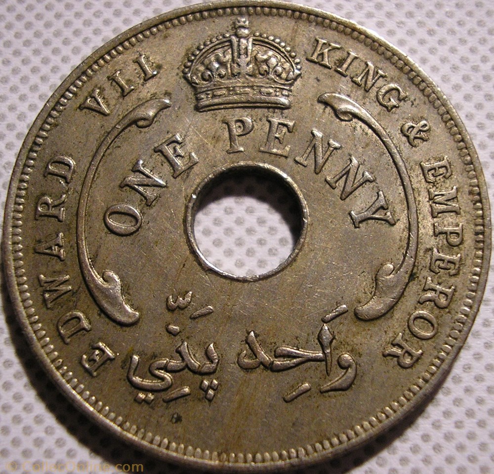 Edward VII - One Penny 1910 - West Africa monnaies monde nigeria edward vii one penny 1910 west africa
