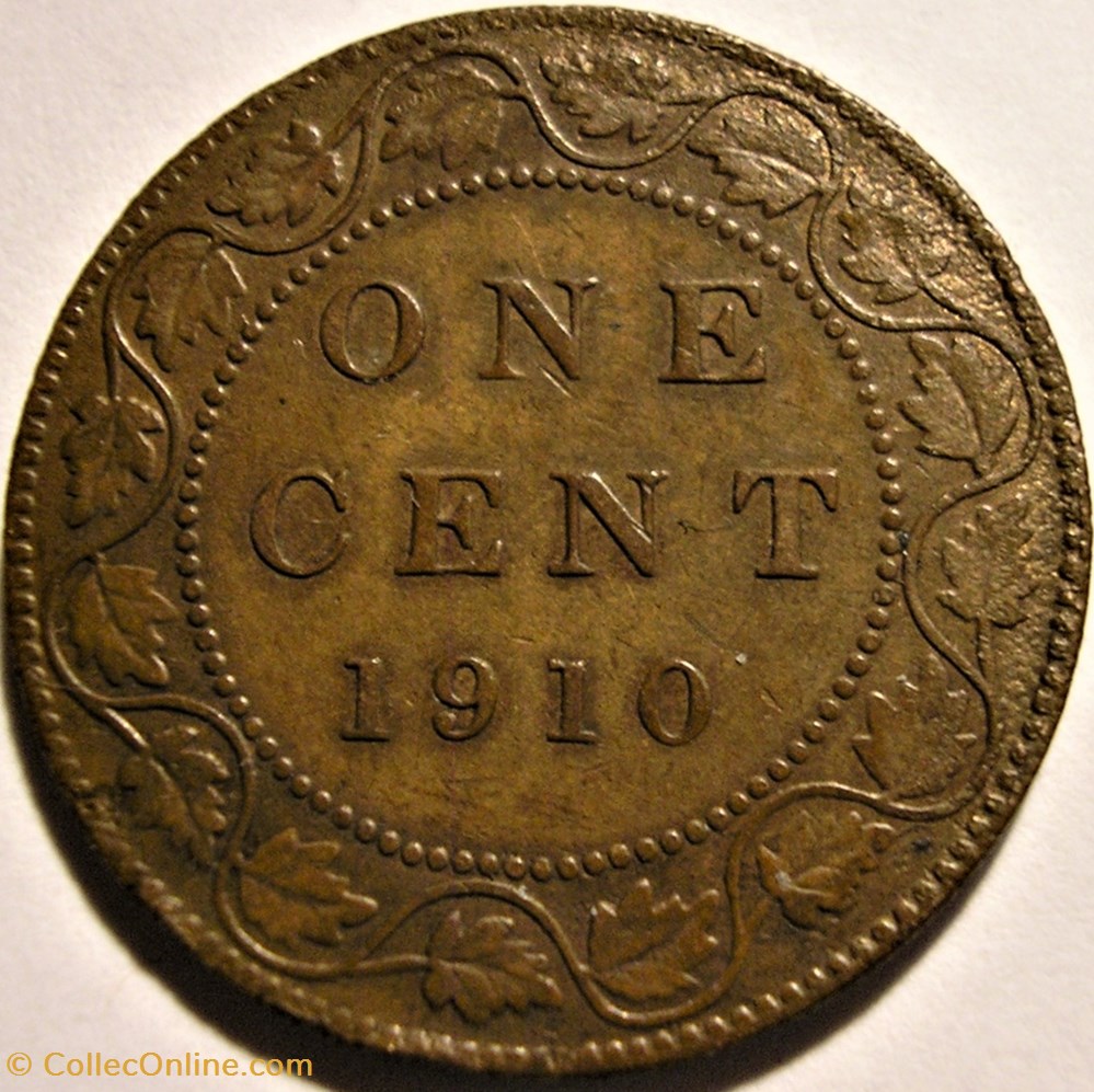 Edward VII - 1 Cent 1910 (ex.2) monnaie monde canadum edward vii 1 cent 1910 ex 2